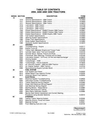 CASE IH 3294 Tractor Service Repair Manual