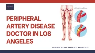 Peripheral Artery Disease Doctor in Los Angeles