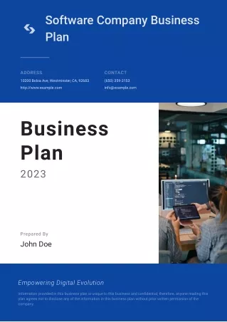 software company business plan