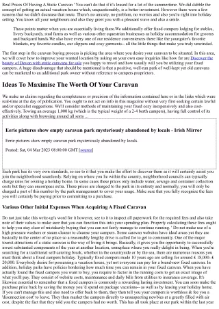 Are Caravans A Good Investment Practical Financial Investment Return