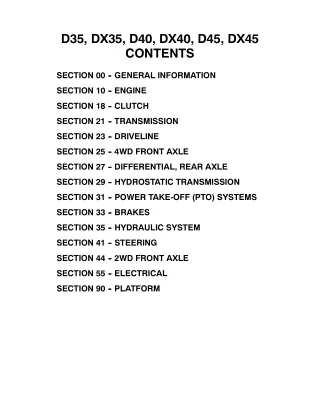 CASE IH D35 Tractor Service Repair Manual