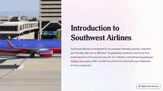 Southwest airlines pet policy