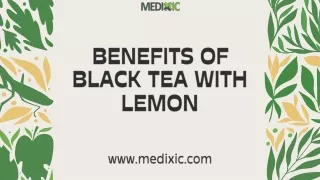 Benefits of Black tea with lemon