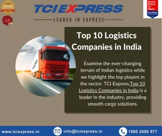 Navigating Excellence: Unveiling the Top 10 Logistics Companies in India - TCI E