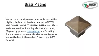 Brass Plating