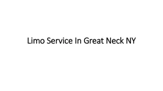 Limo Service In Great Neck NY