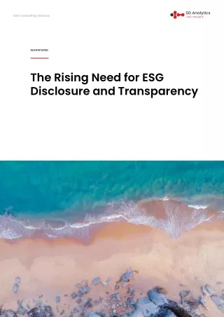 The Rising Need for ESG Disclosure and Transparency