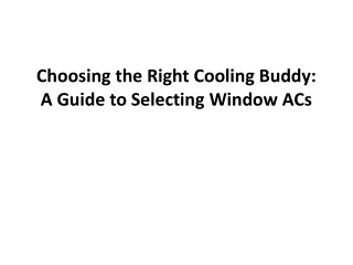 A Guide to Selecting Window ACs