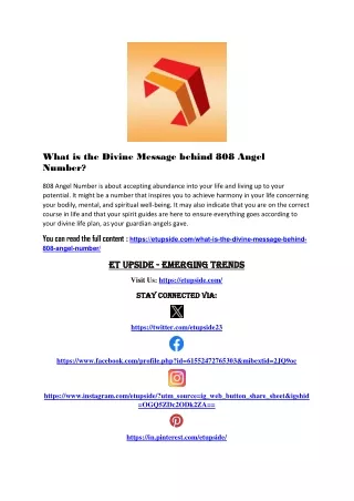 What is the Divine Message behind 808 Angel Number