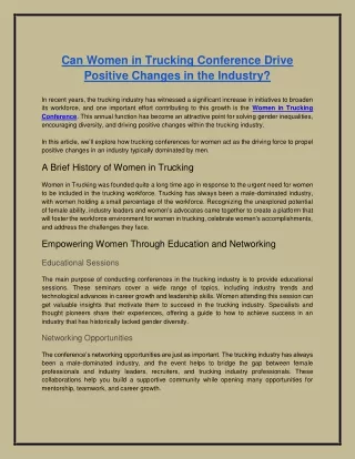Transforce_women in trucking conference