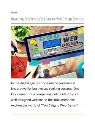 Unveiling Excellence _ Top Calgary Web Design Services