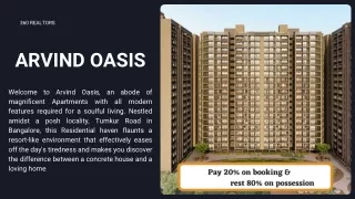 Arvind Oasis in Tumkur Road Bangalore  Price Floor Plan