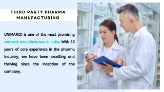 Pharma Manufacturing Services | Third Party Manufacturing Pharma Company