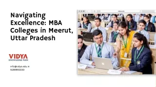 Navigating Excellence MBA Colleges in Meerut, Uttar Pradesh