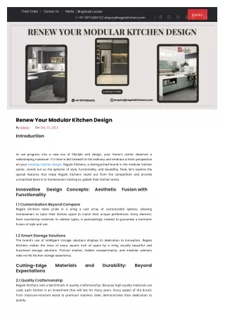 Renew Your Modular Kitchen Design