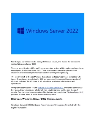 Windows Server 2022_ Enhanced Performance and Security