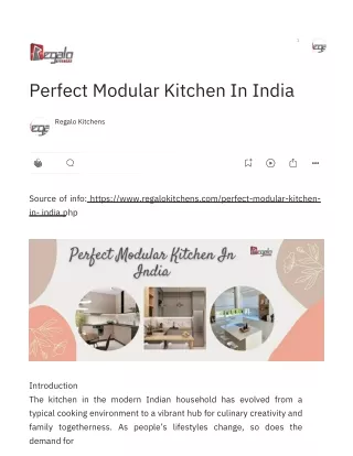 Perfect Modular Kitchen In India