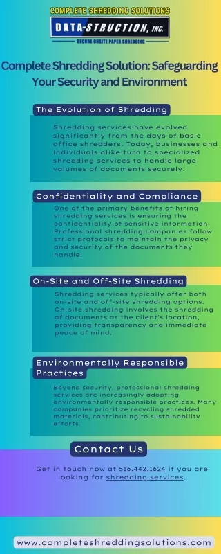 Complete Shredding Solution Safeguarding Your Security and Environment