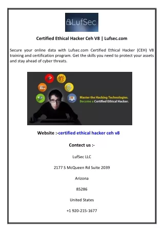 Certified Ethical Hacker Ceh V8 Lufsec.com