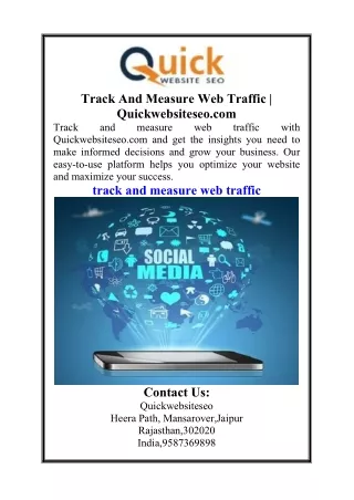 Track And Measure Web Traffic  Quickwebsiteseo.com