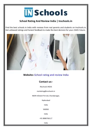 School Rating And Review India  Inschools.in