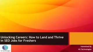 Unlocking Careers How to Land and Thrive in SEO Jobs for Freshers