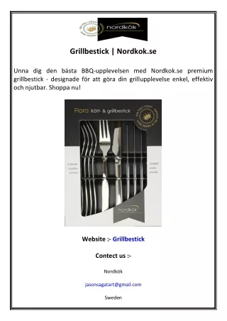 Grillbestick  Nordkok.se