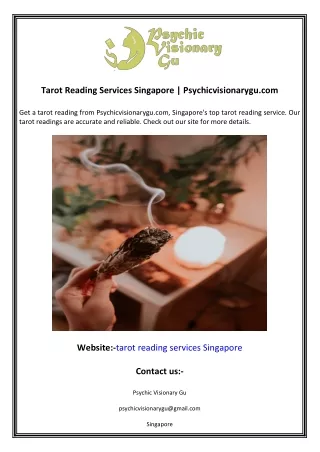 Tarot Reading Services Singapore  Psychicvisionarygu.com