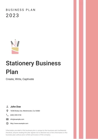 stationery business plan