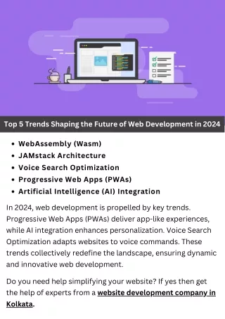 Top 5 Trends Shaping the Future of Web Development in 2024