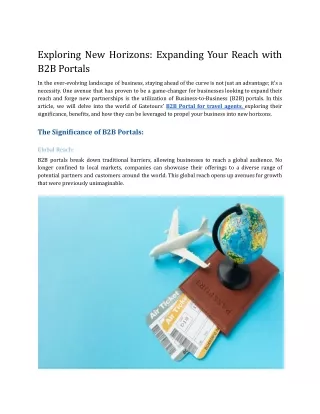 Exploring New Horizons_ Expanding Your Reach with B2B Portals