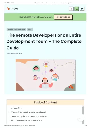 Why hire remote developers for your software development project_