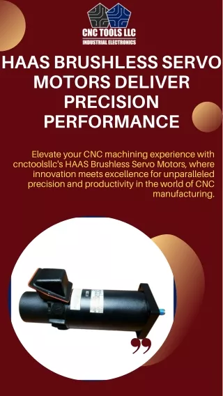 Precision Performance With HAAS Brushless Servo Motor