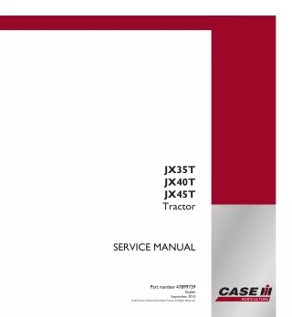 CASE IH JX40T 2WD TREM-3A Tractor Service Repair Manual