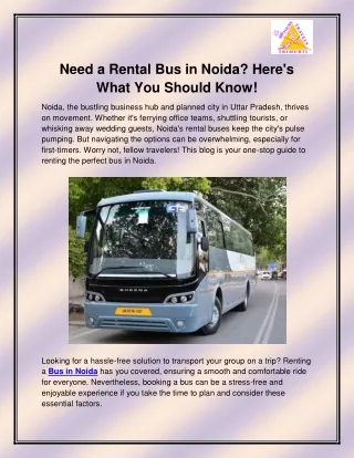Noida bus service