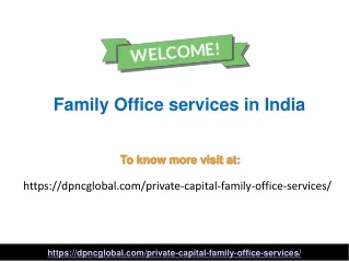 Leading Family Office services in India