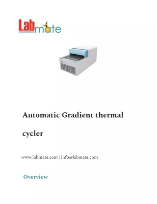 Automatic Gradient thermal cycler