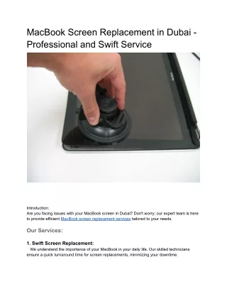 MacBook Screen Replacement in Dubai