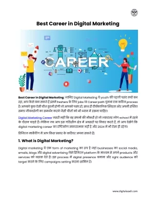 Best Career in Digital Marketing