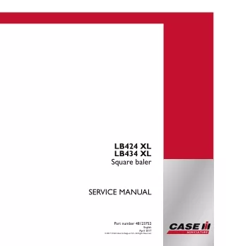 CASE IH LB434 XL Square baler Service Repair Manual