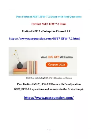 Fortinet NSE7_EFW-7.2 Practice Test Questions