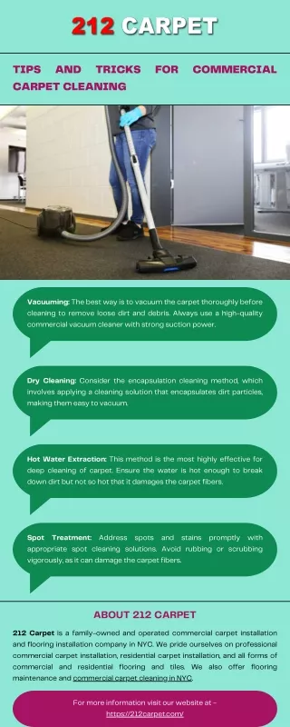 Tips and Tricks for Commercial Carpet Cleaning