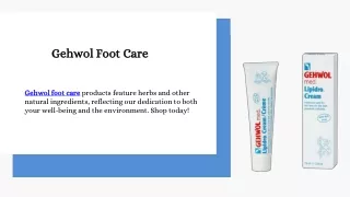 Gehwol Foot Care