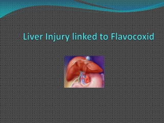 Liver Injury linked to Flavocoxid