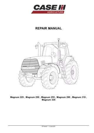 CASE IH Magnum 225 Tractor Service Repair Manual