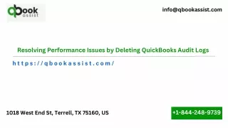 Resolving Performance Issues by Deleting QuickBooks Audit Logs