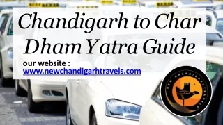 Chandigarh to Char Dham Yatra Guide