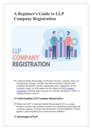 A Beginner's Guide to LLP Company Registration