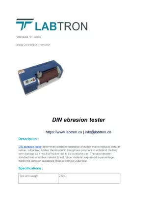 DIN abrasion tester