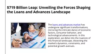 $719 Billion Leap Unveiling the Forces Shaping the Loans and Advances Landscape